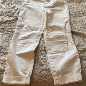 White cropped old navy pants